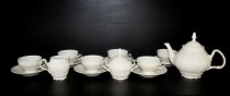 Tee-Set Bernadotte, Farbe Elfenbein, Bern Yvor 15 Stück.