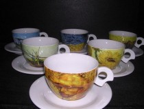 Tasse und Untertasse Dova Van Gogh Tee 0,2 l 6pcs