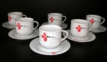 Tasse und Untertasse Catrin 29920 157 ml. 6-tlg.