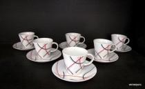 Tasse und Untertasse, Tom 30055 6pcs Kaffee.