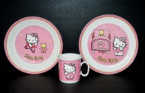 Baby-Set Catrin Dekor "Hallo Kitty" pink 3 Stück.