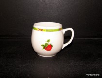 Tasse Banak 0,3 l Obst-Dekor, Elfenbein.