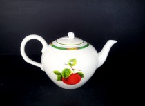 Teegießkanne 095l., Früchteporzellan, elfenbeinfarben