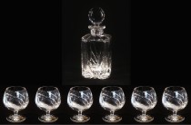 Cut-Kristall auf Cognac 17003 7-teiliges Set.