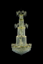 Moderne Kristall-Kronleuchter 8PBB122300026 78x170 cm, 26 Lichter, vergoldet