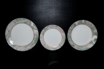 Plattenset aus 18 Marmor, grün