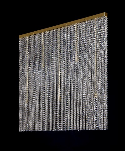 Moderne Kristall-Kronleuchter 4L442CE5 100x100x4 cm 5 leuchtet, vergoldet