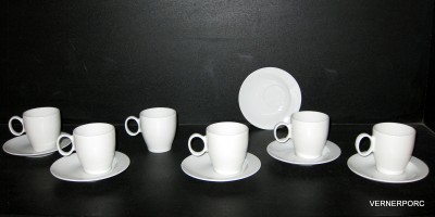 Tasse und Untertasse Kaffee Zukunft 6St.