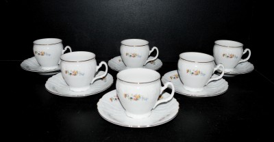 Tasse mit Untertasse hoch 0,2l. Bernadotte ED003011 6St