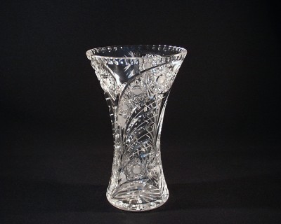 Cut Kristallvase 80029/35003/255  25,5cm. páv